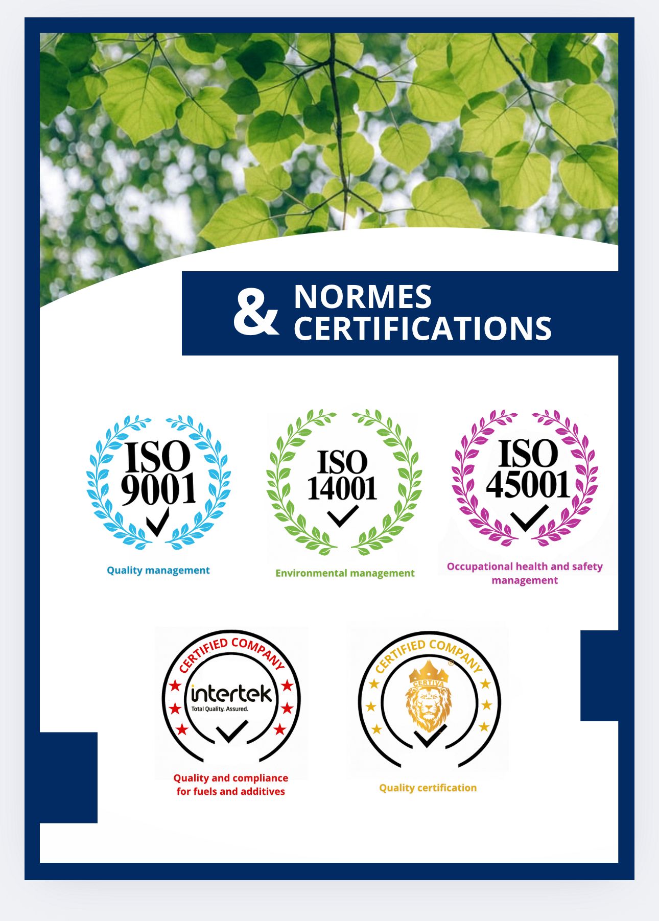 iso certifications